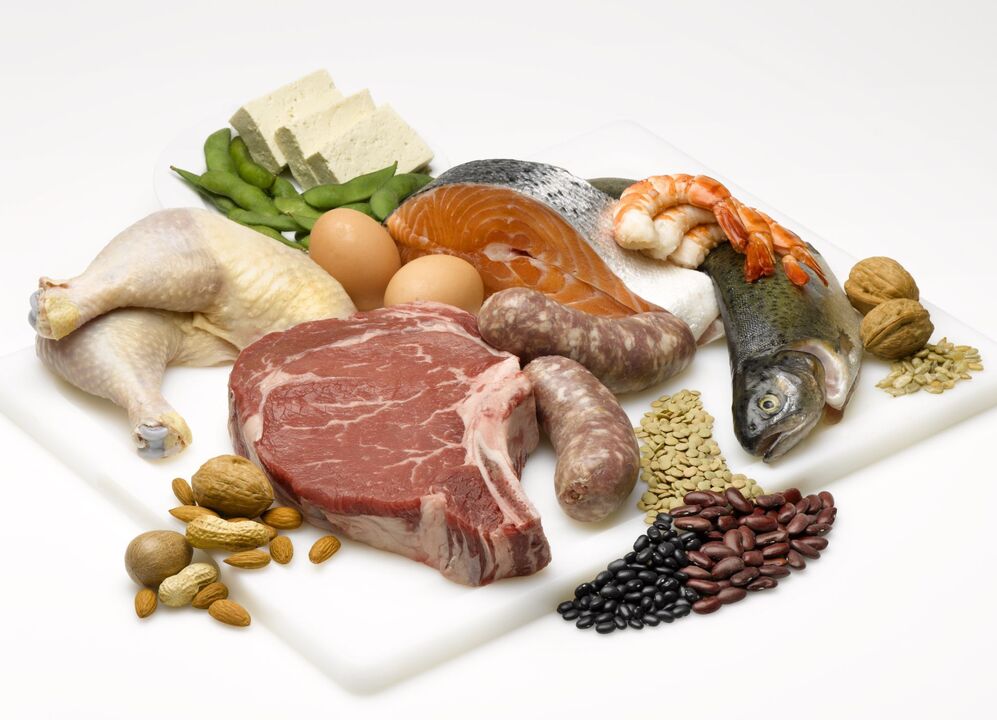 อาหารที่มีโปรตีนจะขึ้นอยู่กับการรับประทานอาหารที่มีโปรตีน